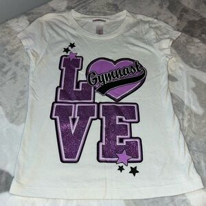 justice girls love gymnast short sleeve shirt